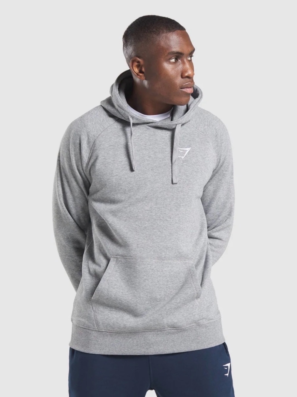 Gymshark Men's Crest hoodie Slim Fit Charcoal Gray / Men's XS / Women's Medium